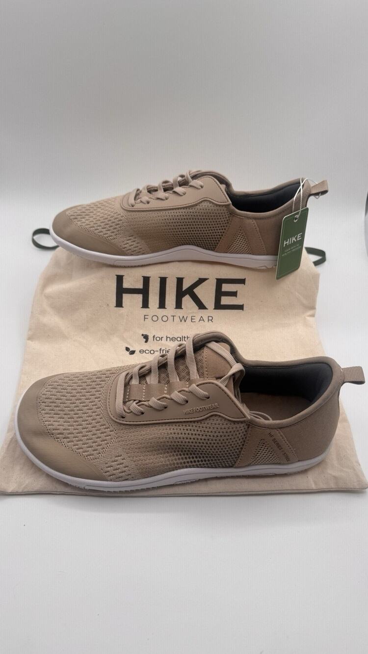 NWT Hike Footwear HF Stride Beige Barefoot Sneaker Unisex EU42 W11-11.5 M9-9.5